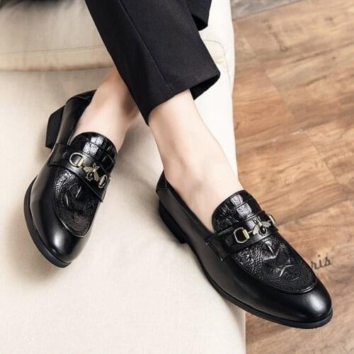 Gentleman Formal Shoes For Men Moccasins Black Leather Luxury Loafers Lether Oxford Mens Big Size Casual Mens Dress Real
