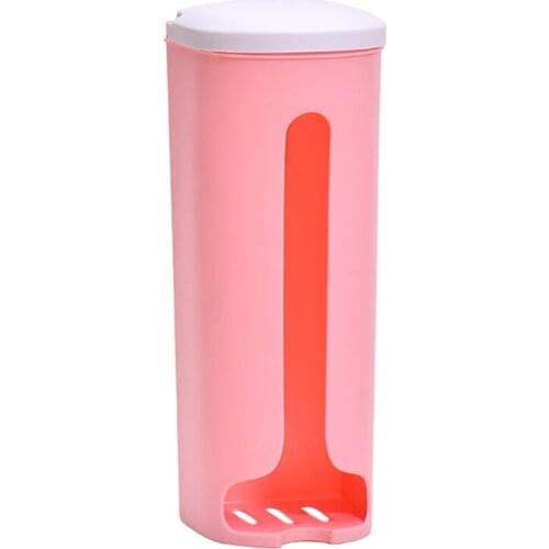 W3JE Wall Hanging Garbage Bag Storage Box with Cover Plastic Bag Dispenser Rack Holder Nordic Style Kitchen Bathroom Supplies