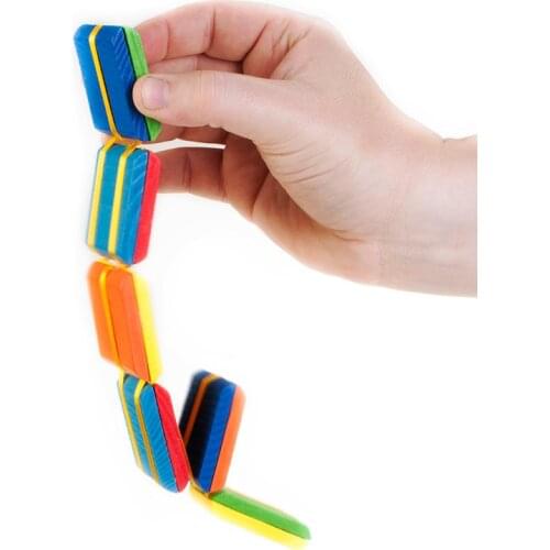 2021 New Flipo Flip Colorful Flap Wooden Ladder Change Visual Illusion Novelty Decompression Childrens Fidget Toy Gift