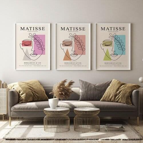 Simple Nordic abstract black and white line beauty figure art decoration picture print poster murals living room porch