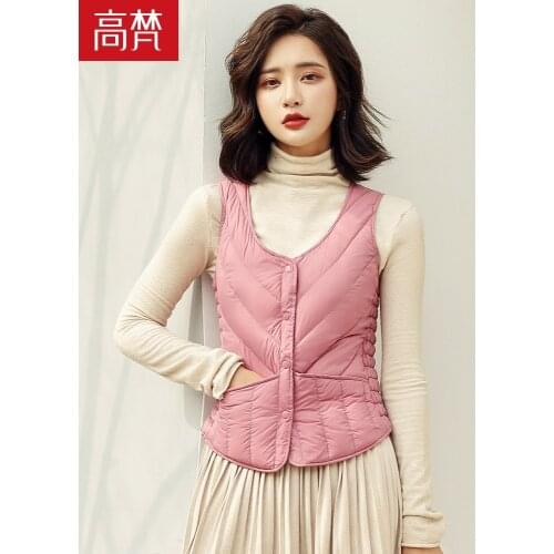 Xiaomi Goldfarm down vest womens short 2021 new autumn and winter versatile waistcoat, vest outside and jacket inside