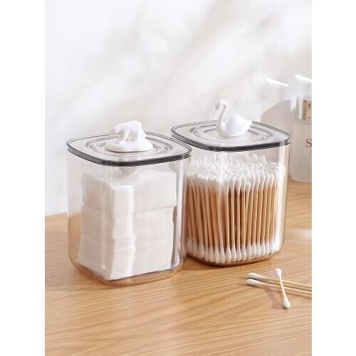 Dust Proof Cosmetic Cotton Storage Box Toothpick Holder Cotton Swab Holder Plastic Box Cotton Bud Holder Toothpick Dispenser