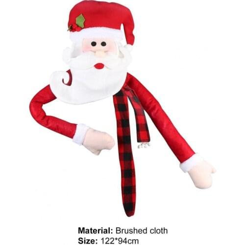 Christmas Ornaments Realistic Looking Wear Resistant Brushed Cloth Santa Claus Tree Top Star Ornaments Christmas Star