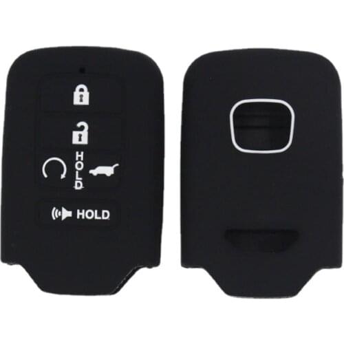 Car Key Cover For Honda 2015-2017 CIVIC ACCORD PILOT CR-V Smart Entry 5 Button Silicone Key Bag Case