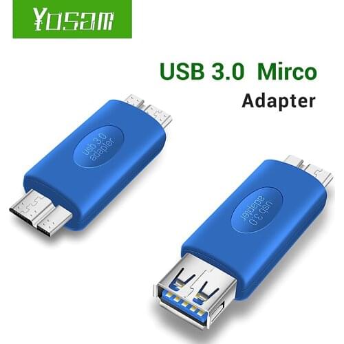 YOSAM standard USB 3.0 A male to USB 3.0 Micro B male plug connector adapter supports smart TV, phone,laptop,mobile hard drive