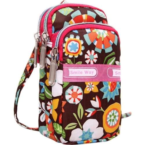 Women Coin Bag Wrist Purse Wallet 2018 New Fashion Printing Zipper Sport Shoulder Bag Mini Coin Purse Wrist Card Handbags