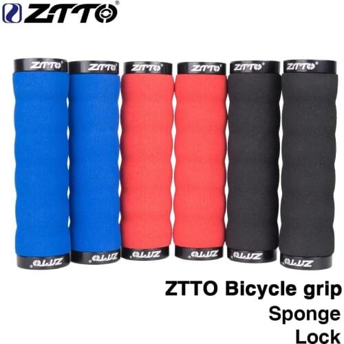 ZTTO 1 Pair Comfort Sponge Bicycle Handlebar Shockproof Anti-skid Handle Lock MTB Bike Bicycle with Rod Plug Bicycle Parts AG30