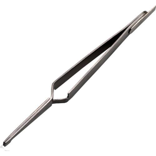 1pc Stainless Steel Dental Bracket Tweezers Orthodontic Bracket Buccal Tube Reverse Action Serrated Dentistry Instruments