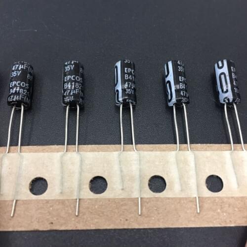 10pcs/100pcs 47uF 35V EPCOS B41821 Series 5x11mm 35V47uF standard Aluminum Electrolytic capacitor