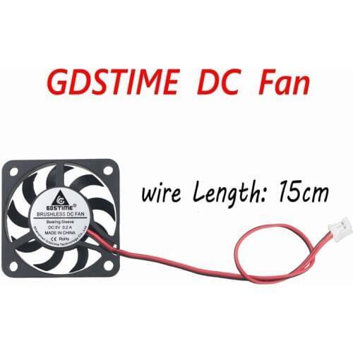 Gdstime 2 pcs 2Pin 5V 40mm x 7mm Small Mini Brushless DC Cooling Fan 40x40x7mm 40mm 4cm Cooler 4007