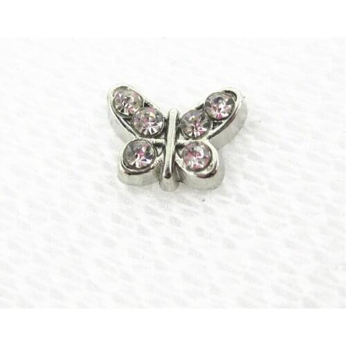 20pcs Butterfly Floating Charms Suitable for Floating Locket Jewelry Pendant Necklace Snails Ladybug Bee Spider Insect Charms