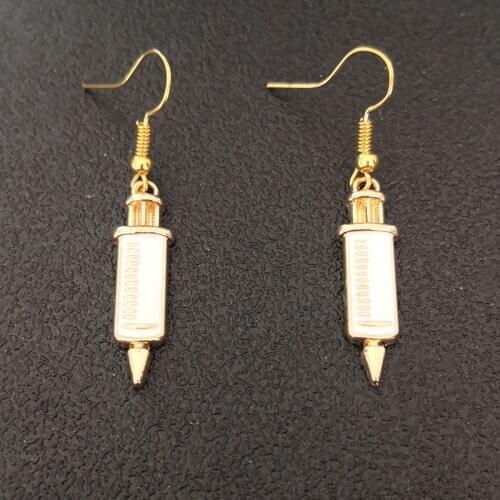 2019 Fashion Syringe-Earrings Medical-Equipment Creative Nurse-Amulet Jewelry Earrings Doctor Nurse Graduation Gift