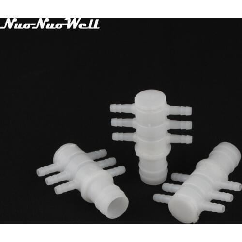 3pcs NuoNuoWell Plastic 20mm to 5mm Hose Splitter Connector for Aquarium System Adapter Air Pump Pipe Joint Water Tank Fittings