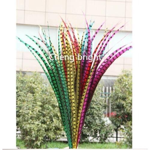 50pcs 36-40 inche/90-100cm Lady Amherst Pheasant Tail Feathers pheasant feathers for carnival party costumes cosplay decoration