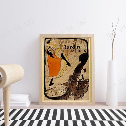 Henri de Toulouse-Lautrec, Jane Avril, 1904. Fine art poster print, vintage illustration, retro wall decor, artistic posters