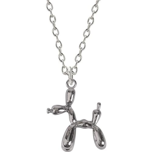 Neo-gothic Creative Men And Women Necklace Balloon Dog Design Pendant Fashion Alloy Couple Sweater Chain Jewelry Gift Hot Sale