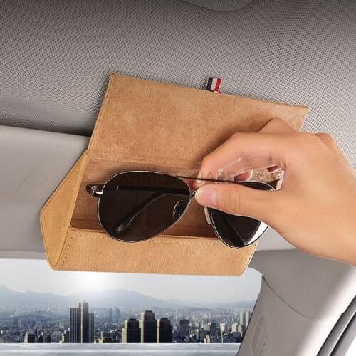 For Skoda Octavia A7 A5 A4 Car Glasses Case Multifunction Sunglasses Storage Bracket Sun Visor Clip Car Accessories