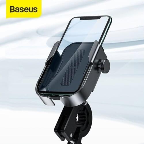 Baseus Bicycle Phone Holder Motorcycle Handlebar Support Moto Bicycle Rear View Mirror Stand Mount Motor Bike Phone Holder