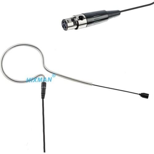 HIXMAN Black EM1-MI Single Ear OmniDirectional Earset Headset Microphone For Mipro Peavey Beyerdynamic Wireless Transmitter TA4F