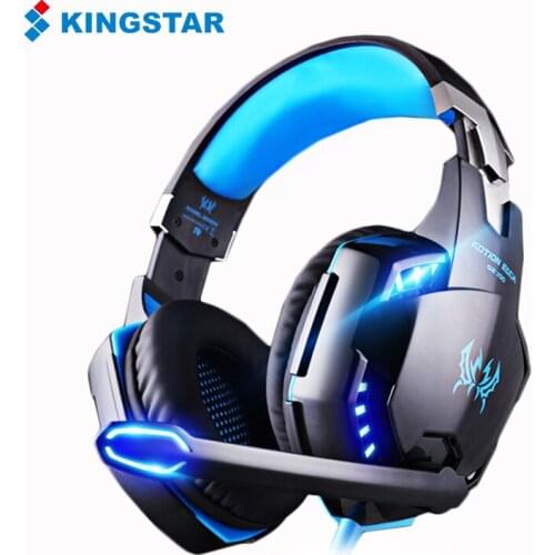 KINGSTAR Gaming Headset Game Headphhones 3.5mm Plugs Earphone Stereo Bass Gamer Headphone with Microphone for Computer PC