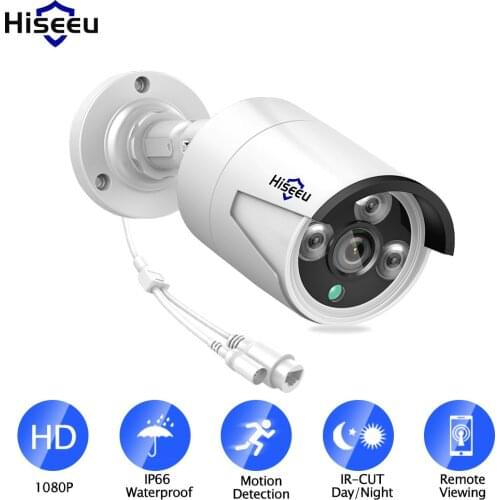 Hiseeu 2MP 3.6mm Wide IP Camera 1080P Email Alert ONVIF P2P Motion Detection POE Remote Access Video Surveillance CCTV Outdoor
