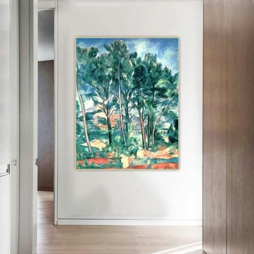 Citon Paul Cezanne《Aqueduct》Canvas Art Oil Painting Artwork Poster Picture Wall Background Decorations Home Living Room Decor