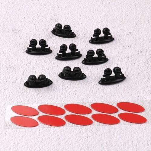 8Pcs/set Adhesive Wire Cable Holder Clip Cable Winder Wire Clip Organizer Space Saving Desk Accessories Office Supplies