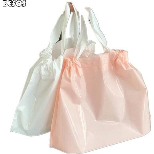 Creative Candy Color Drawstring Beam Plastic Bag Clothing Packaging Childrens Gift Decoration Bag Baking Rope Plastic Bag