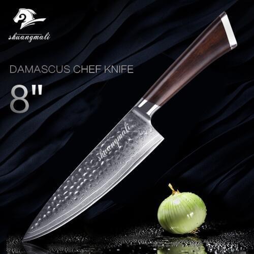 Professional Chef Knife Damascus Steel Kitchen Knives Japanese 8 inch VG-10 67 Layers Meat Knife Slicing Cutter Tool Wood Handle