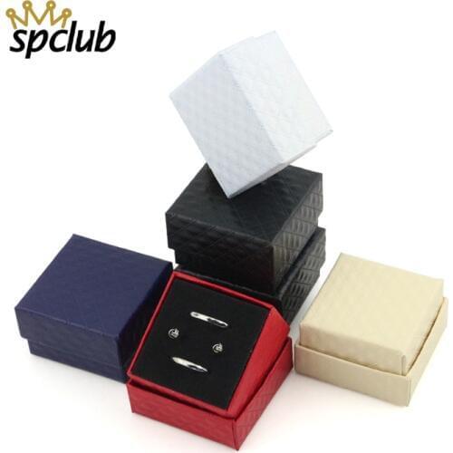 Square Jewelry Package Earrings Rings Box Wedding Present Packaging Paper Box Jewelry Display Valentines Day Gift 5*5*3.5cm