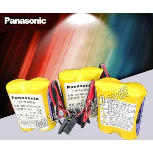 Panasonic 20pcs BR-AGCF2W Lithium 6V 2200mAh PLC battery A98L-0031-0011 A06B-6093-K00 batteries with black plugs connectors F