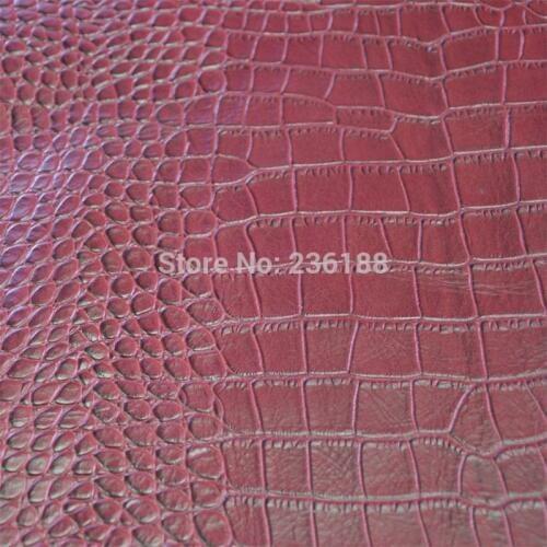 Genuine Cow Leather Fabric Material for Sofa ,Crocodile Embossed,Black / Burgundy /White,Free Shipping