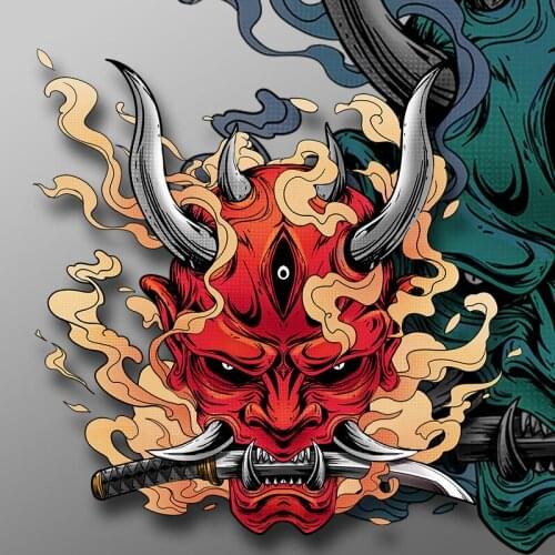 Fashion Car Stickers Auto Decal Red Demon Window Devil Bumper Vinyl Fuel Tank Motorcycle Laptop Styling Sunscreen Waterproof