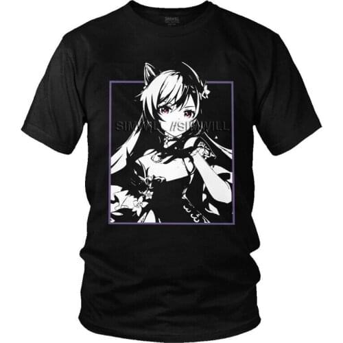 Male Keqing Genshin Impact T-Shirt Harajuku Japan Anime Game Tshirt Short Sleeve Cool T Shirt Homme Cotton Tee Tops Merch