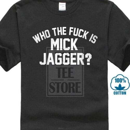 Who The F * Uk Is Mick Jagger Distressed T Shirt 100% Cotton Keith Richards Print T Shirt Men Harajuku O Neck T Shirt Men