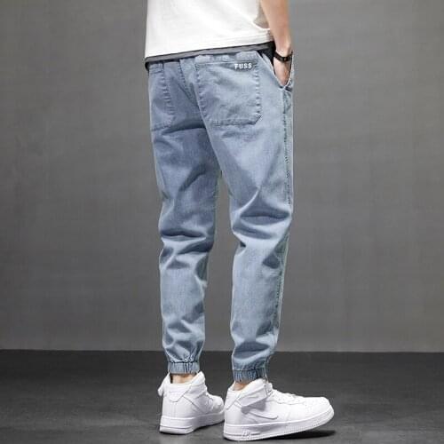 Mens Casual Pants Fashion Ankle Banded Harem Pants Loose Harajuku Style Beam Feet Elastic Waist Hip Hop Trousers