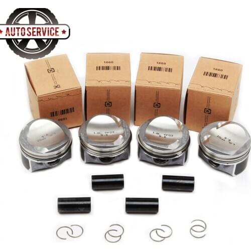 1.8T Pistons & Rings Set Oversize +0.25MM Pin 23MM For Audi A3 A4 A5 TT VW CC Passat B7 Sharan Skoda Octavia Superb CDAA CDAB