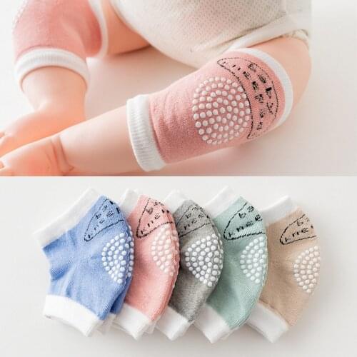 0-18 Months babys Non-slip Baby Kneecap Summer Childrens Cotton Knee Pad Baby Crawling Knee Pads Terry Thick Mesh Breathable