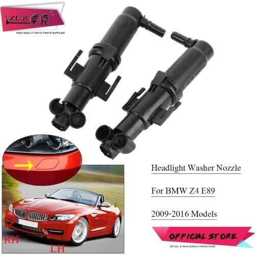 ZUK Front Bumper Headlight Headlamp Washer Nozzle For BMW Z4 E89 18I 20I 23I 28I 30I 35I 35IS 2008-2016 61677206645 61677206646