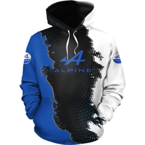 2021 New 3D printed hoodie ALPINE motorcycle off-road Harajuku sportswear brand hedging sports mens clothing