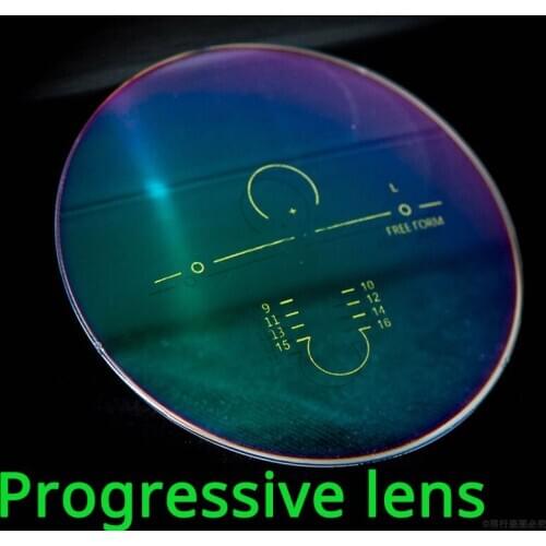 A Pair Progressive Optical Lens Aspheric Photochromism anti blue Diopters Scratch-resistant 1.56 1.61 1.67 1.74 Index