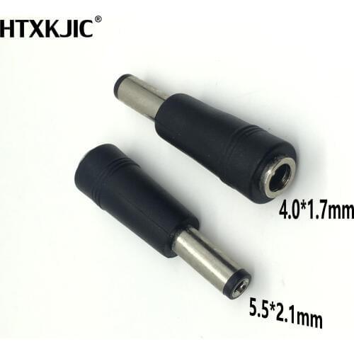 Pcs 4.0x1.7mm female jack to 5.5x2.1mm male DC Power Connector Adapter Laptop 4.0*1.7 to 5.5*2.1