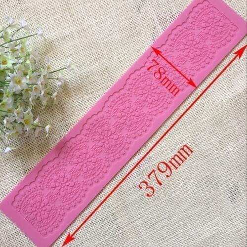 Flower shape Lace silicone mold Fondant cake decoration Mousse border decoration