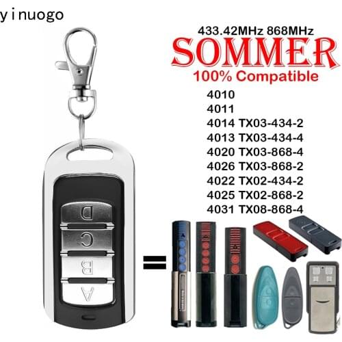 SOMMER Remote Control SOMMER 4014 TX03-434-2,4013 TX03-434-4,4022 TX02-434-2,4020 tx03-868-4,4025 TX02-868-2 Garage Door Opener