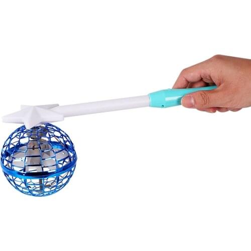 Led rechargeable Baby Flying Fidget ball Spinner drone toy with magic controller for adults