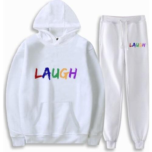 WAWNI Jacksepticeye Hoodie Sweatshirt Two Piece Suit Cotton Popular Casual Pullover Pants Harajuku Wtreetwear Set Hip Hop Suit