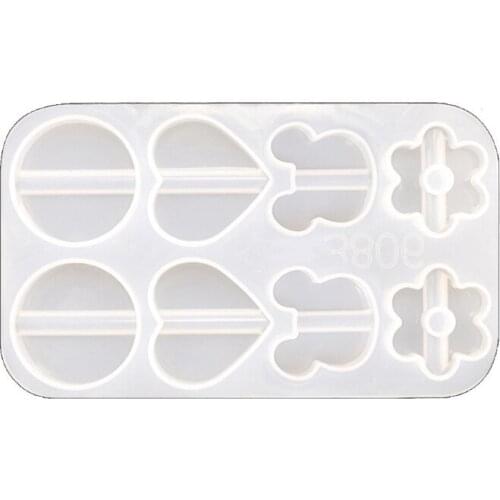 Straw Topper Resin Molds Straw Topper Attachment Silicone Molds Epoxy Resin Casting Mold Flower Heart Molds for Straws K3ND