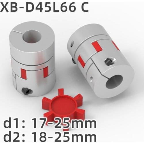 XB D45L66 C Three Jaws Coupler Aluminium Plum Flexible Shaft Coupling Motor Connector CNC Flexible Couplings 15mm-22mm