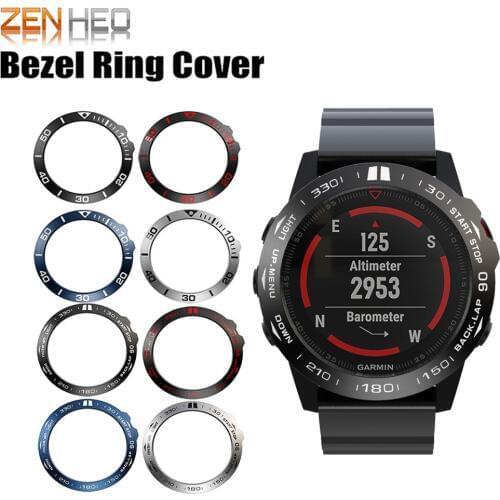 Bezel Ring Smart Accessories For Garmin Fenix 5 5X 3 3HR Watch Bracelet Adhesive Cover Metal Anti Scratch Protect Ring Bezel