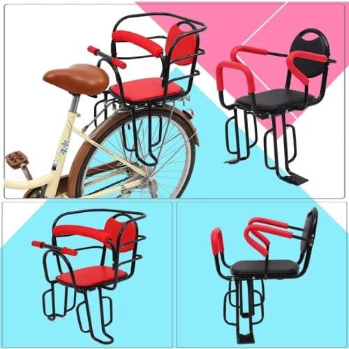 Bicycle Child Back Seat Kids Bike Seat Baby Safety Seat Bike Rack Rest Cushion Back Saddle PU Leather Horse Saddle Bicycle Parts